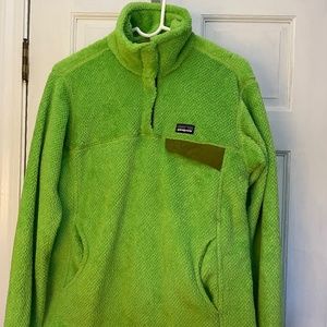 EUC Patagonia Women's Re-Tool Snap-T® Fleece Pullover, Lime Green, Large